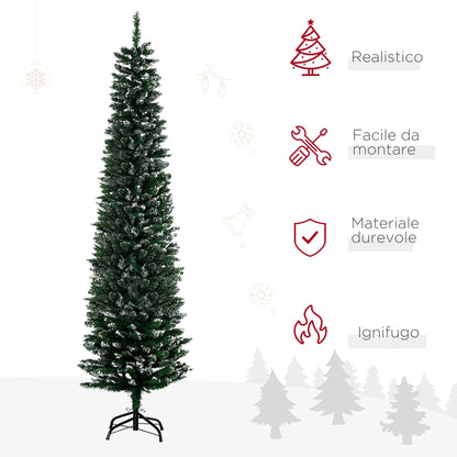 Narrow Snow Covered Christmas Tree | 195CM - Borgè