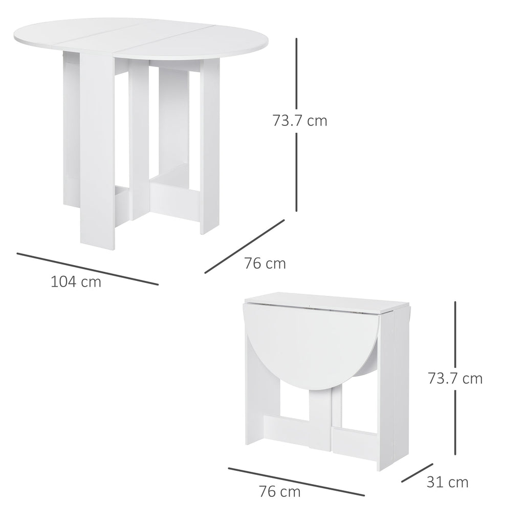 Foldable Table Lunch Dining Table table Console Space For 2 people - Borgè