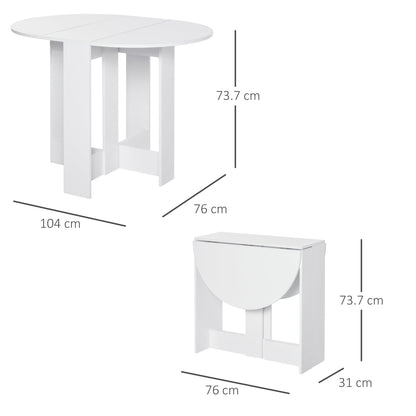 Foldable Table Lunch Dining Table table Console Space For 2 people - Borgè