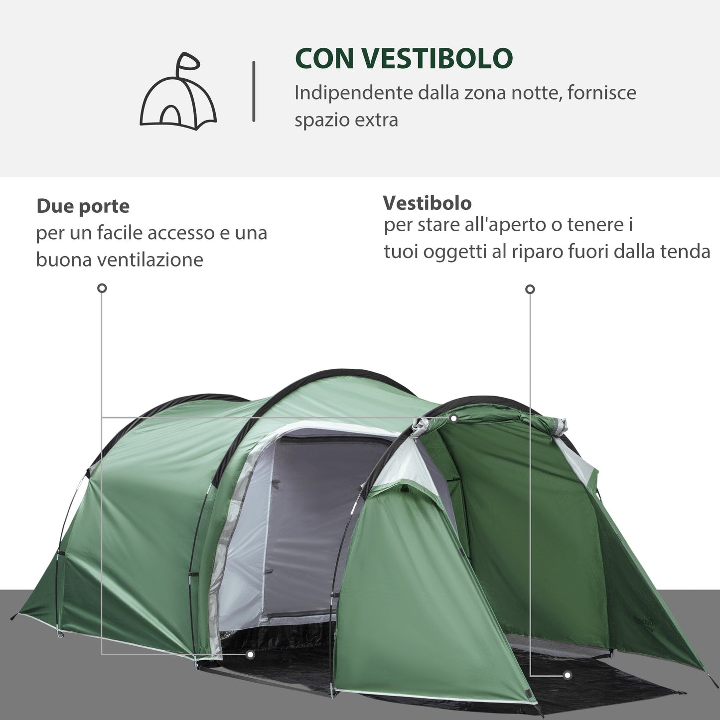 Camping Tent for 4 people - Borgè