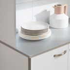 Homcom - Wardrobe with wooden kitchen wall units 101 x 39 x 180cm white - Borgè