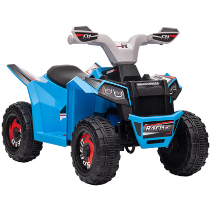 Homcom quad for children 18-36 months in pp and metal, max speed 2.5 km/h, 70x41.5x48.5 cm, gray and black blue - Borgè