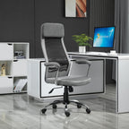 VATER CHAIR CHAIR OFFICOMICAL OFFICE, Adjustable height and rocking in Grey mesh fabric - Borgè