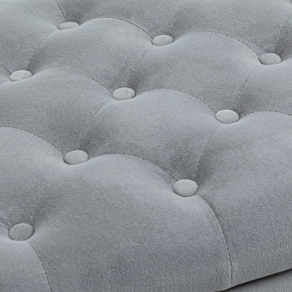 Homcom Bed Bed in Speed Fabrics With Storing And Armippers, 126x48.5x57 cm, Gray - Borgè