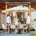 Outsunny base for plastic garden umbrella and 11kg cement, 36x36x31cm, black - Borgè