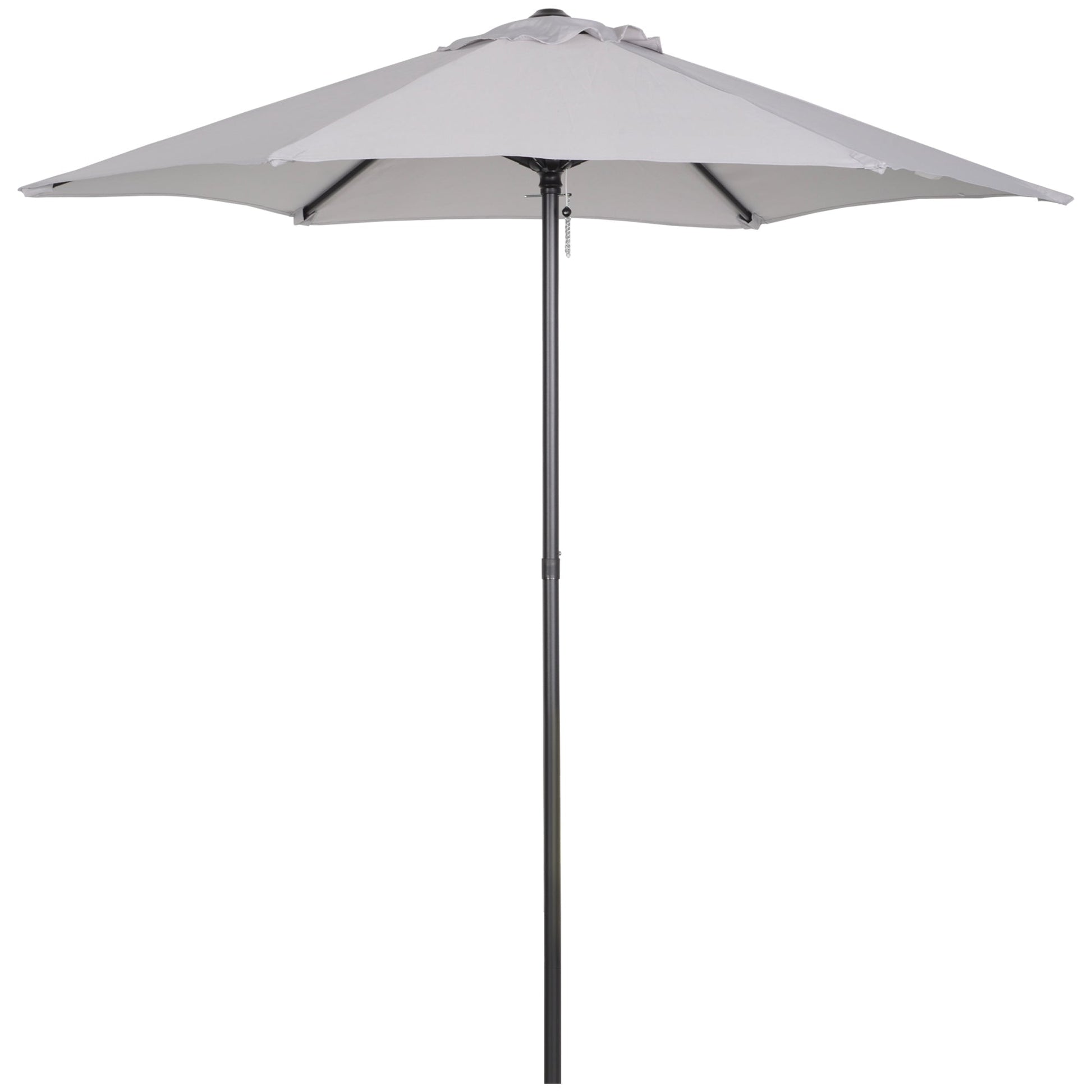 Outusnny Garden umbrella with central aluminum pole, φ196cm, light Grey - Borgè