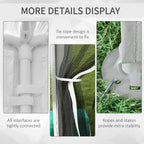 Outsunny Garden Gazebo 4x3 m folding with mosquito net and 2 inputs, in metal and PE, black and white - Borgè