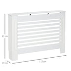 Coverterothermaphone in white wood with slat structure 112x19x81cm - Borgè