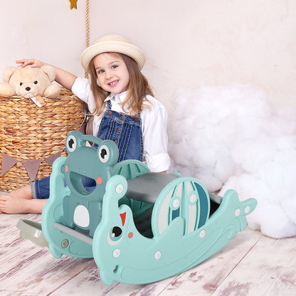 3-in-1 Cavallo Cordolo slide for children 3-5 years green basket - Borgè