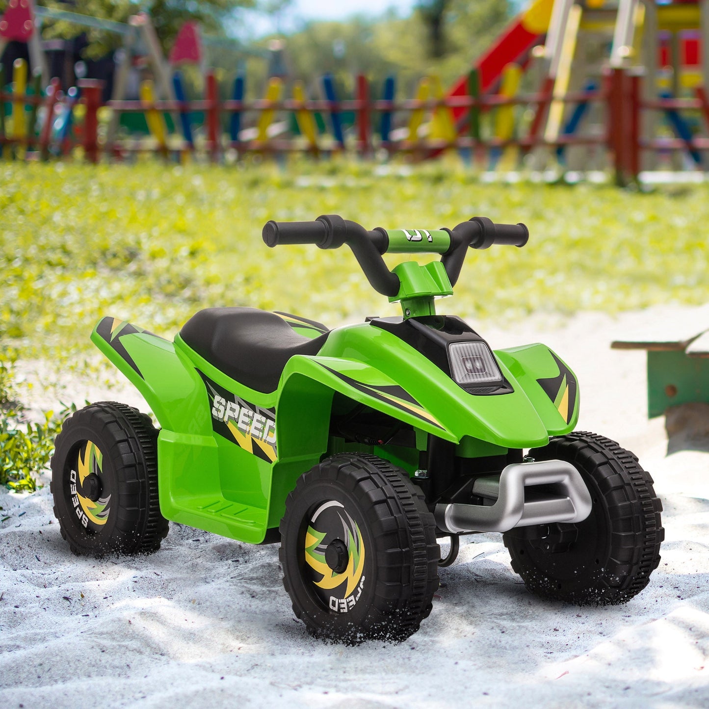 Quad for electric children with rechargeable 6V - green battery - Borgè