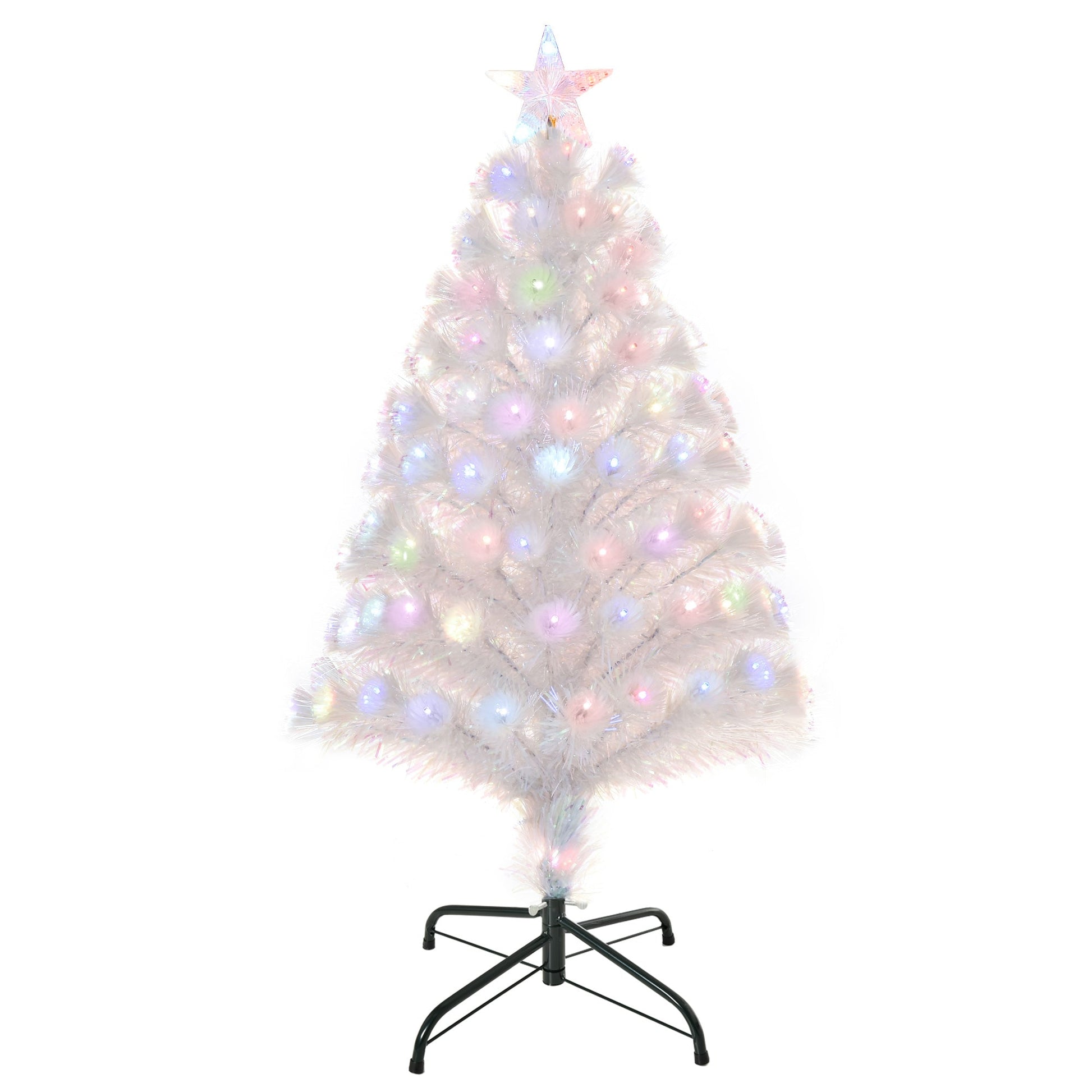 White Christmas Tree with Colored LED lights | 90cm - Borgè