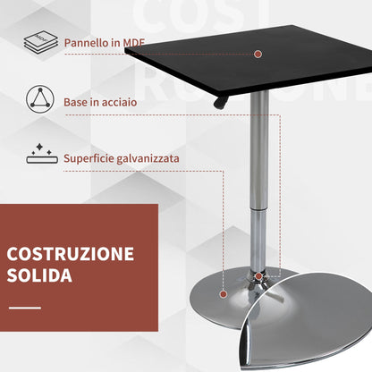 square table adjustable in height for bars, living room, kitchen - Borgè