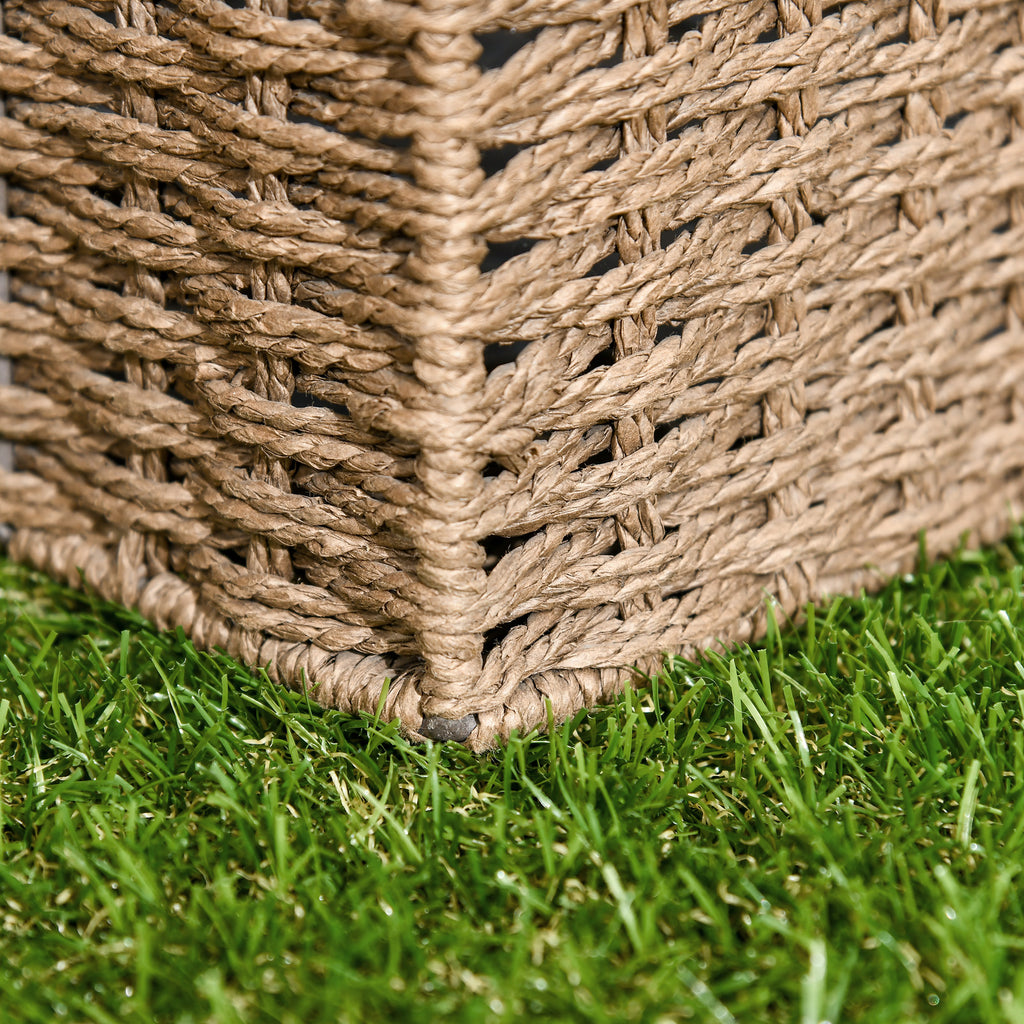 Outsunny garden tiles with synthetic grass 30x30cm 10 pieces, artificial lawn density 6500, green - Borgè