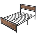 structure read a square and half in wood and steel with industrial style slats, 140x200cm - Borgè