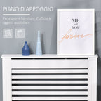Coverterothermaphone in white wood with slat structure 112x19x81cm - Borgè