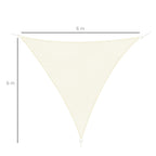 Triangle Sun Shade Tent (Color: Cream, Size: 6x6x6m) - Borge' Group Limited