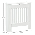 Coverterothermaphone White MDF wood with vertical slats 78x19x81cm - Borgè