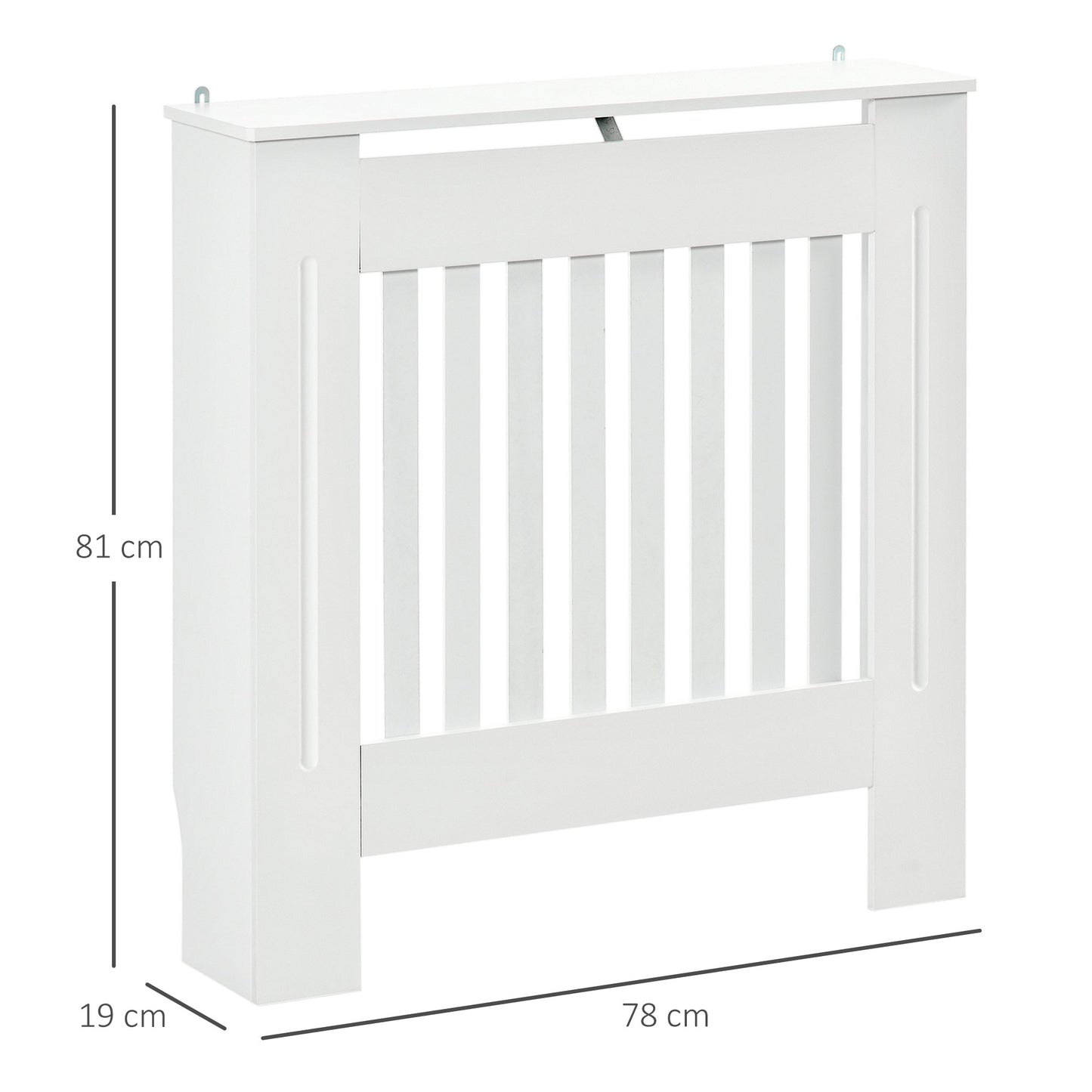 Coverterothermaphone White MDF wood with vertical slats 78x19x81cm