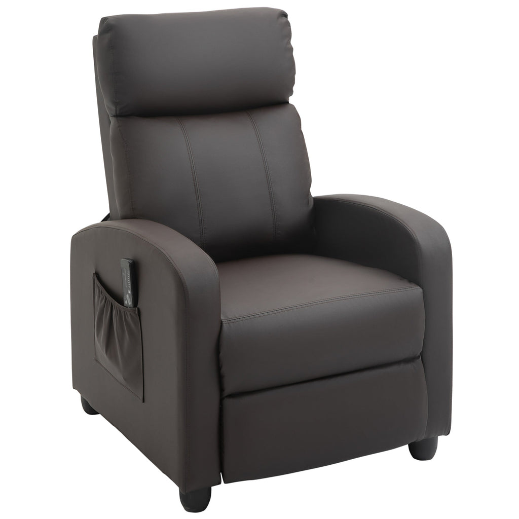 Campaign Relax Massive with 8 modes and 5 intensity, reclining armchair with footrests and remote control - brown - Borgè