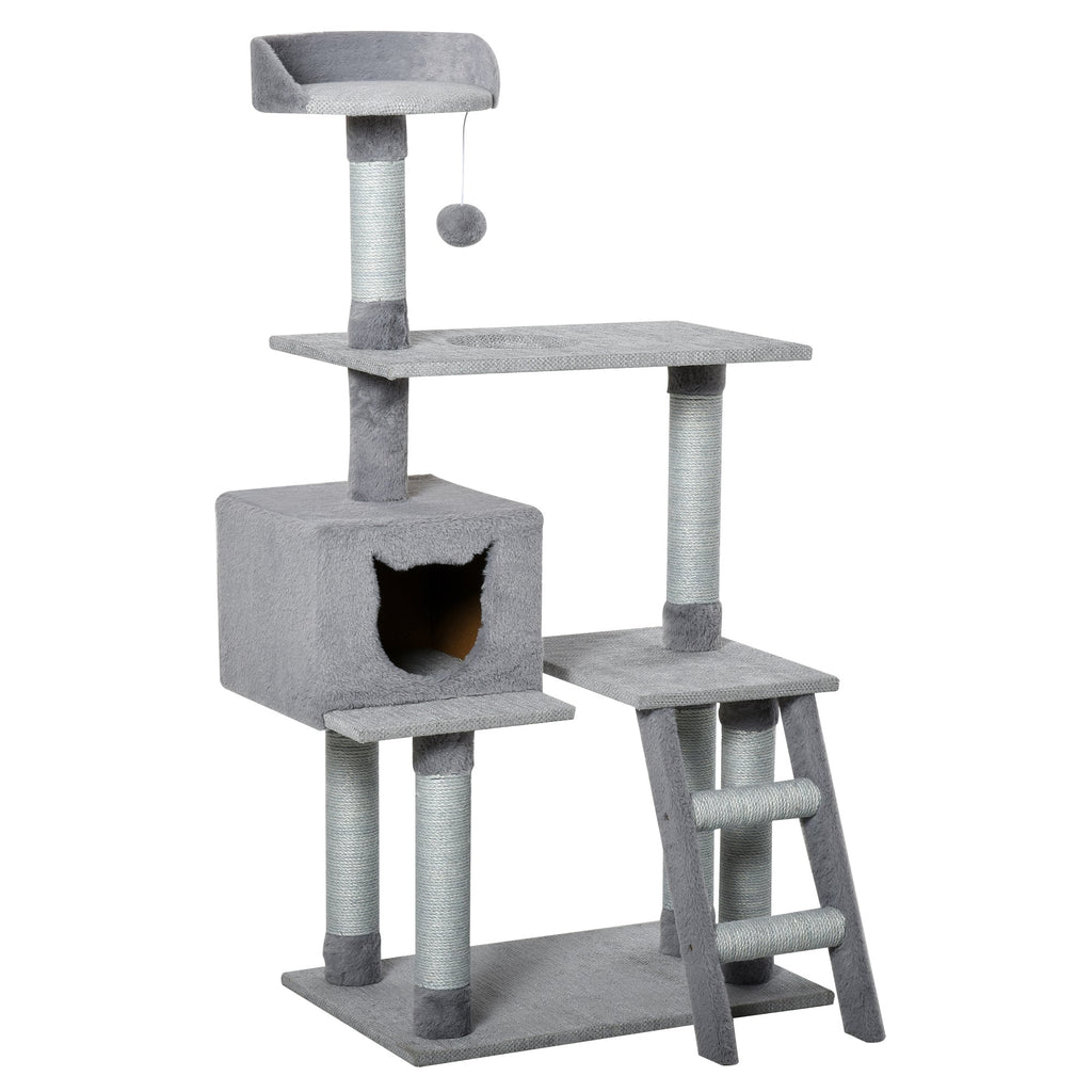 Grey Cat Tree for cats with Scratch Pole - Borge' Group Limited