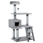 Grey Cat Tree for cats with Scratch Pole - Borge' Group Limited