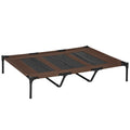 Dog Bed for Large Dogs up to 50kg, Metal and Oxford Fabric, 122x92x23 cm, Brown - Borge' Group Limited