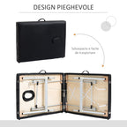 Professional Foldable Massage Table, Massage Table with Adjustable Height and Carrying Bag for Beautician and Therapist, Black - Borge' Group Limited