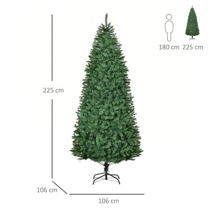 Luminous Christmas Tree with 450 white Led Lights Folding Metal Base - Borgè