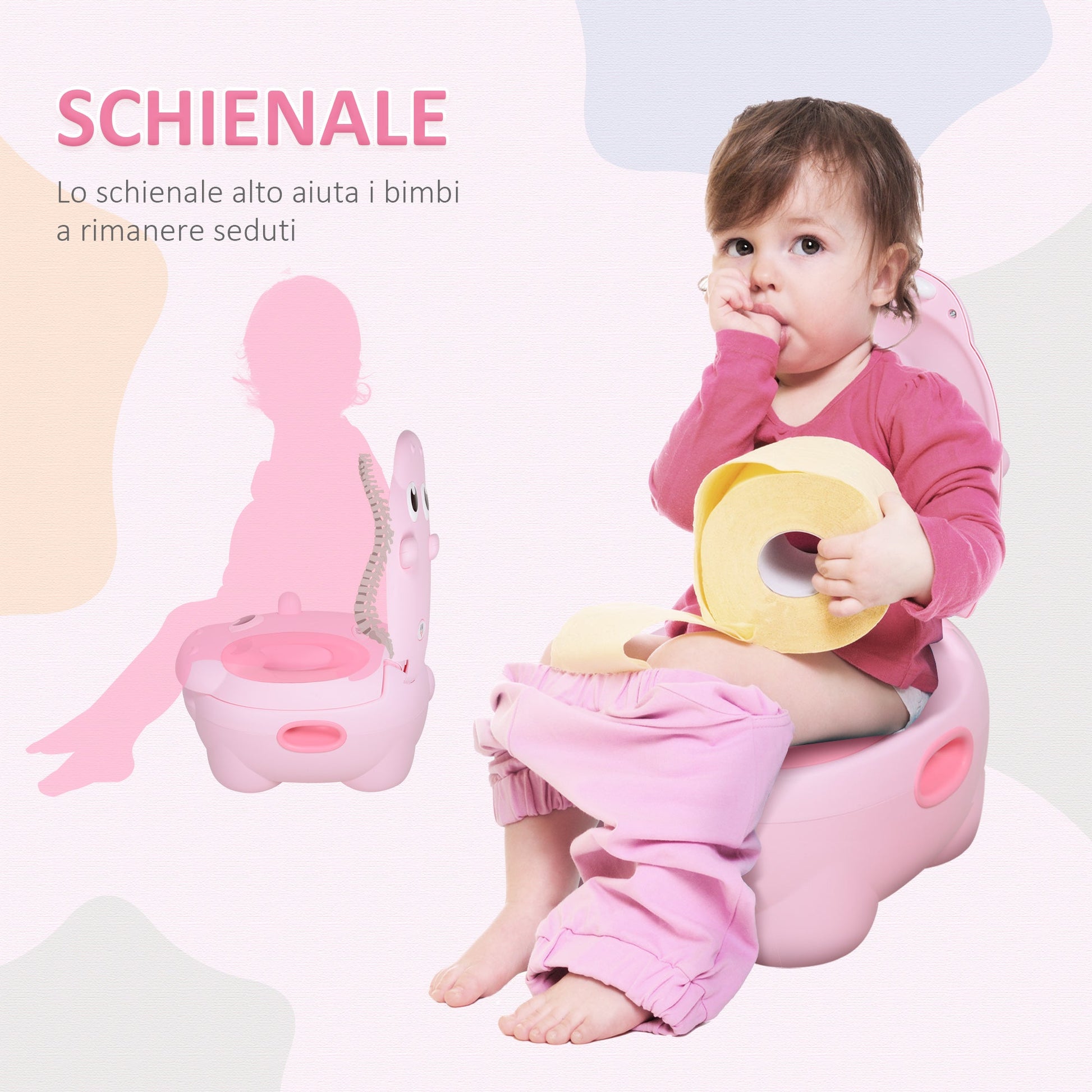 HIPPO Toddler Potty 6 months-48 months | Pink / Blue - Borgè