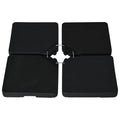 4 -piece umbrella base for umbrella filled with water or sand and connection hooks, black - Borgè