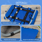 Raised and Foldable Dog Bed for Indoor and Outdoor Use, 59x46x15 cm, Blue - Borge' Group Limited