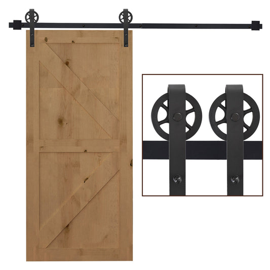 set binary accessories for sliding door in steel, black