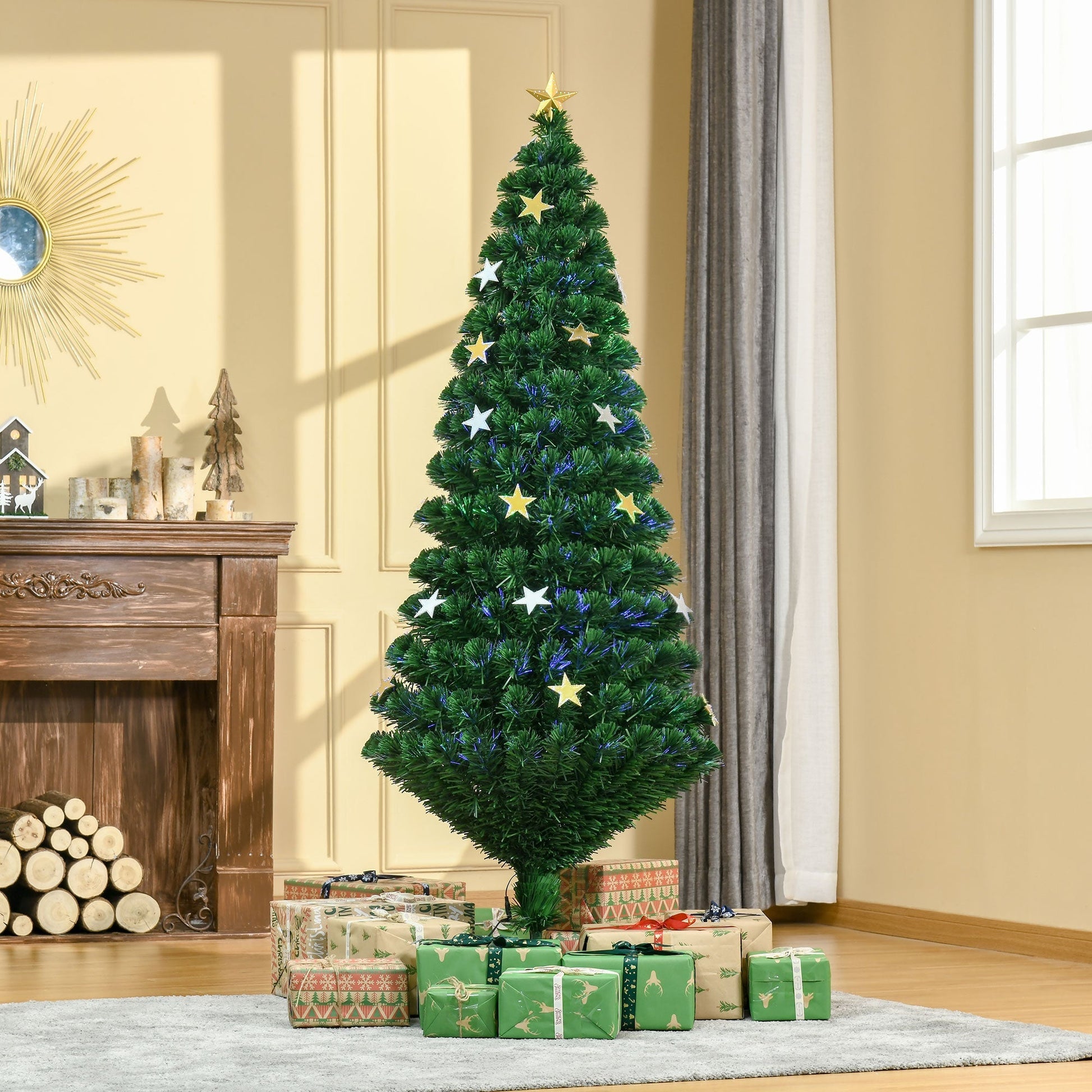 ABETE Christmas Tree with 27 Stars with LED | 180cm - Borgè