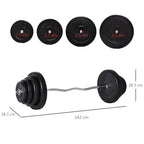 70kg | Handlebar with Weights - Borgè