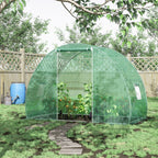 Tunnel Greenhouse with Roll-Up Door and Windows, PE Cover and Steel Structure, 1.5x3x2m, Green - Borge' Group Limited