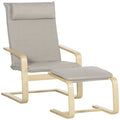 RELAXATION ARMS WITH PUUF PUGGESDI, WOOD ARMS AND LINE EFFECT WINE WITH POGGATEEST CUSCHE, 67X69X100CM, Grey - Borgè