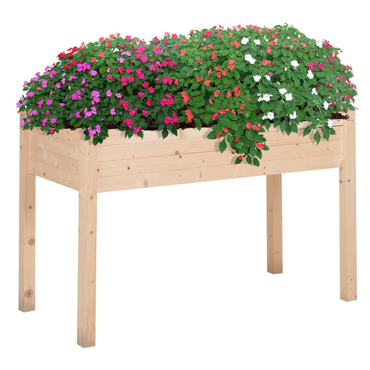 Outsunny urban vegetable garden flowerbed bed table holder door with fabric lining - Borgè