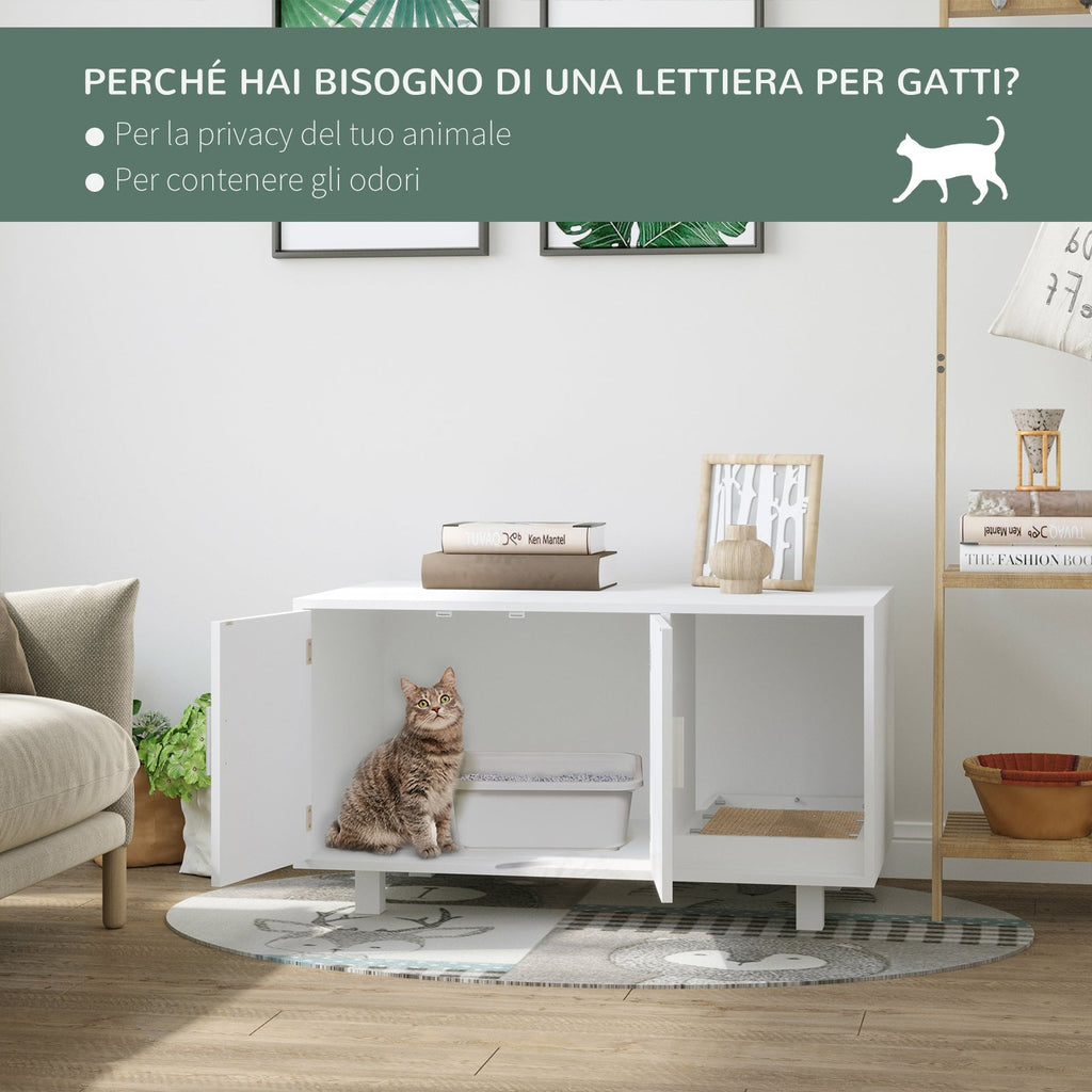 Wooden Cat Bedding with Litter for Cats, 2 doors - Borge' Group Limited