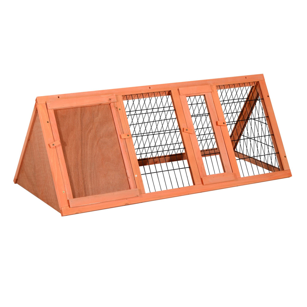 Rabbit and Pet Cage, Fir Wood Rabbit Hutch 118 x 50 x 45 cm - Borge' Group Limited