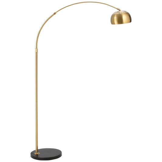 Ground Lamp with adjustable Lampshade and round metal base | 30x100x167cm - gold/black