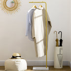 entrance hangers, bedroom and metal living room and marble, 35x25x152 cm, gold and white - Borgè