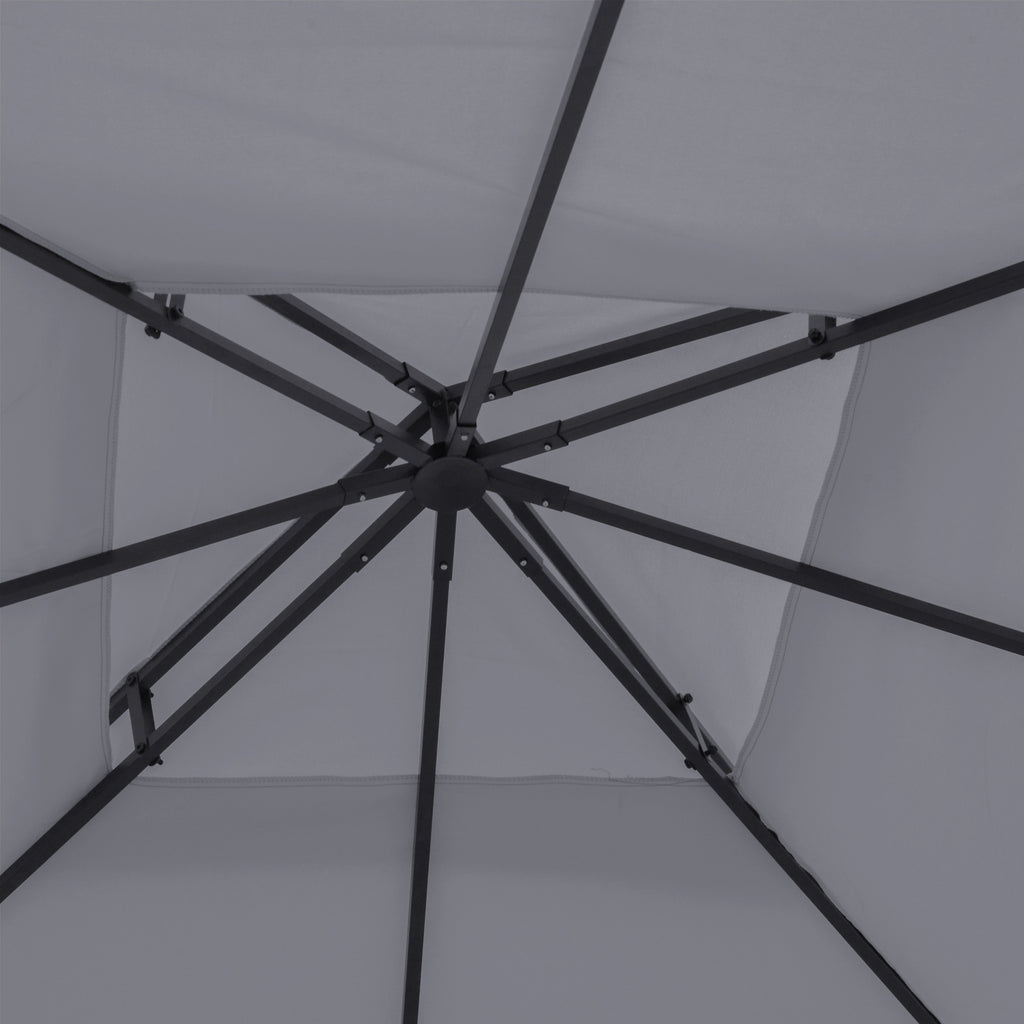 Outsunny spare roof for 3x3m gazebo at 2 levels and UV -resistant, dark gray resistant - Borgè