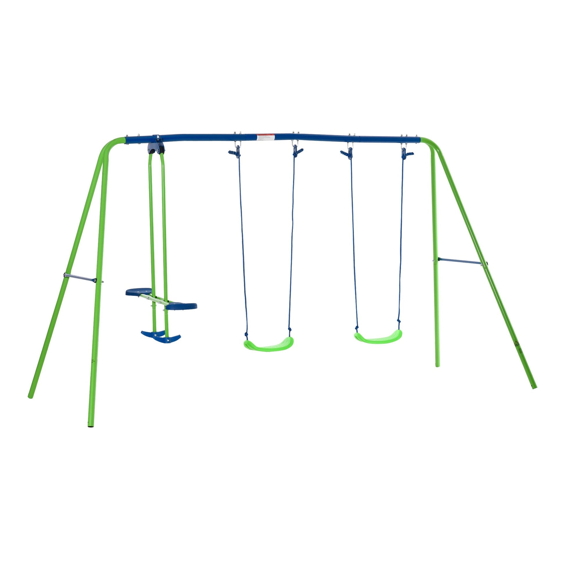 Outsunny Garden Set Set for 4 children, 1 double swing and 2 single swing, weight capacity 45kg (swing) 180kg (total), 280x140x178cm - Borgè