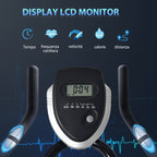 Cycle for Cardio Trainer training with LCD monitor in steel - black - Borge' Group Limited