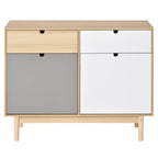 Multiuse Multiuse Nordic style, two -room cabinet with kitchen drawers and entrance, 100x40x79.5cm, multicolor - Borgè