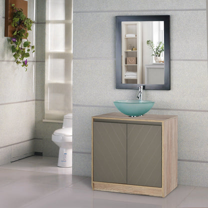 Sottolavabo cabinet in MDF with labor for sink with 2 adjustable shelves and 2 60 x 30 x 60cm - Borgè