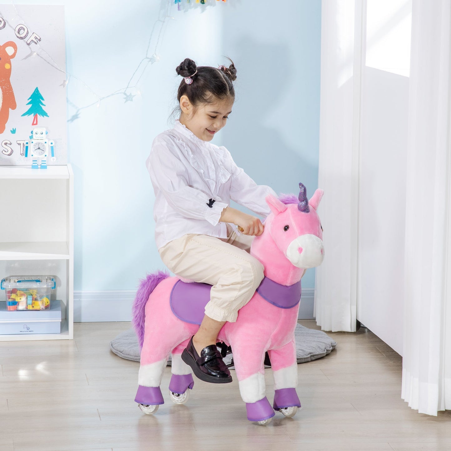 Pink Unicorn with wheels | 3-6 Years