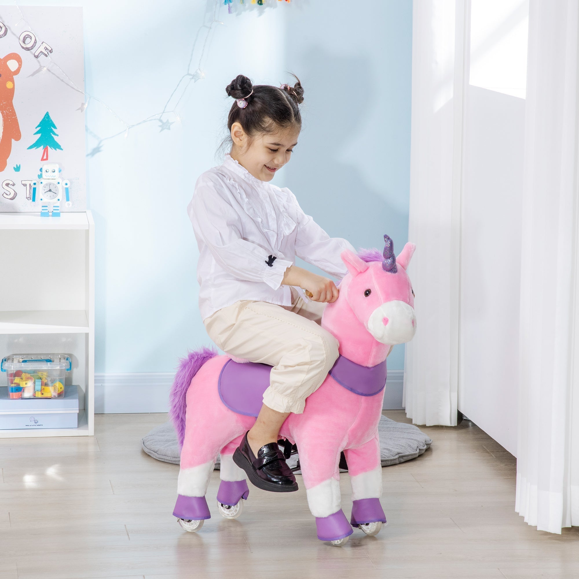 Pink Unicorn with wheels | 3-6 Years - Borgè