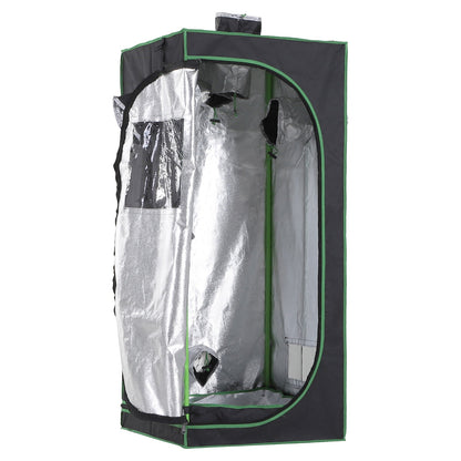 Outsunny Hydroponic Grow Tent Mylar Oxford 600D Reflect Light Grow Box Grow Tent 60x60x140cm - Borgè