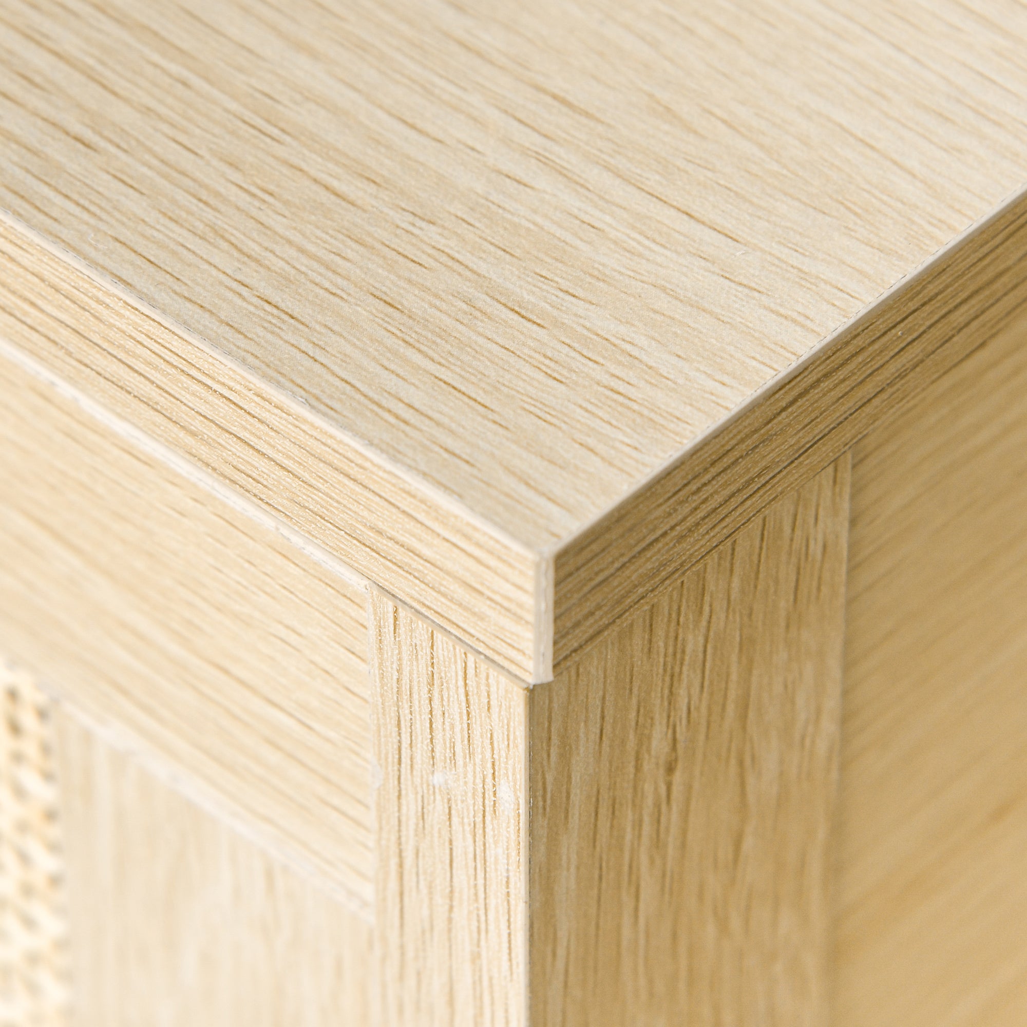 Homcom modern bedside table with drawer and lower storage shelf, in mdf, 40x40x48 cm, wood color - Borgè